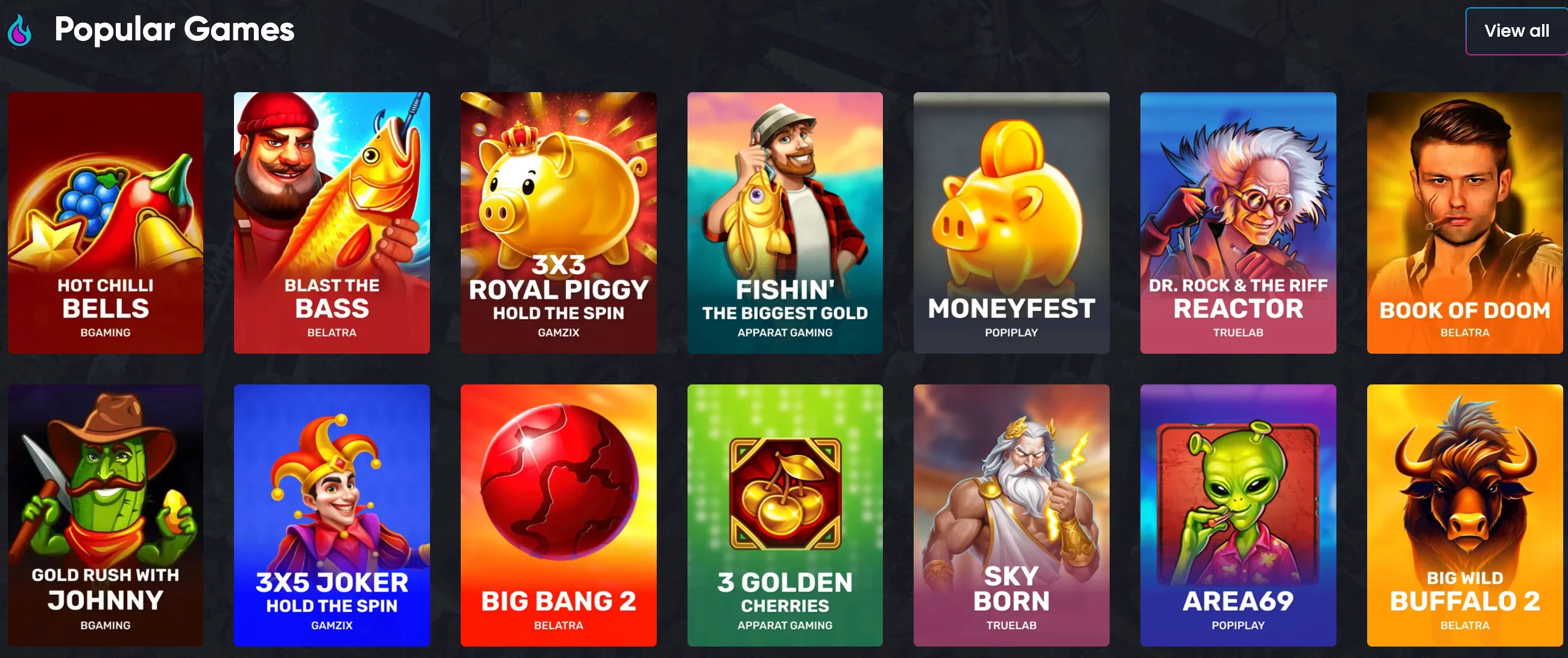 Britsino Casino games